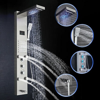 ELLO&ALLO Stainless Steel Shower Panel Tower System