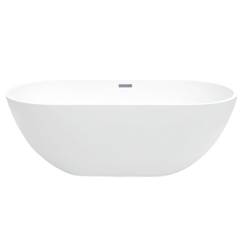 MAYKKE Barnet 61" Modern Oval Freestanding Bathtub