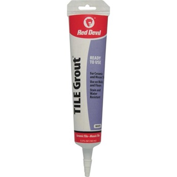 Red Devil 0425 Pre-Mixed Tile Grout Repair Squeeze Tube, 5.5 oz, White