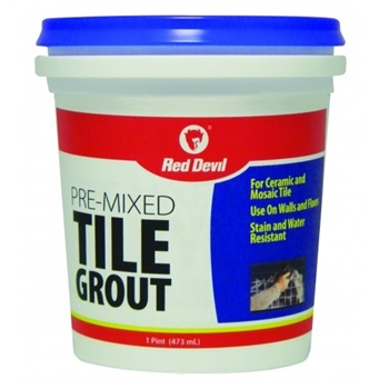 Red Devil 0428 Pre-Mixed Tile Grout, 1-Pint, White